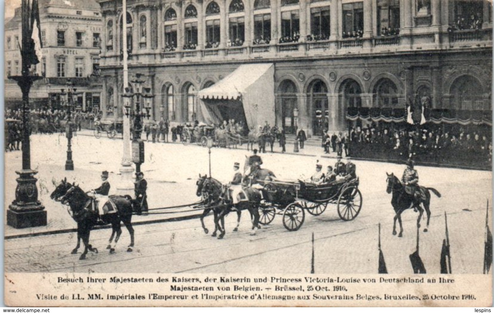 BELGIQUE - BRUXELLES -- Visite De LL MM. Impériales L'Empereur Et L'impératrice D'Allemagne...25 Octobre 1910 - Fêtes, événements