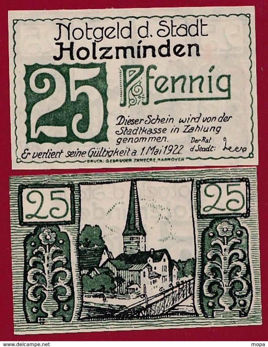 Allemagne 1 Notgeld 25 Pfenning Stadt Holzmingen (SERIE COMPLETE -25-50-75) Dans L 'état N °5225 - Collections