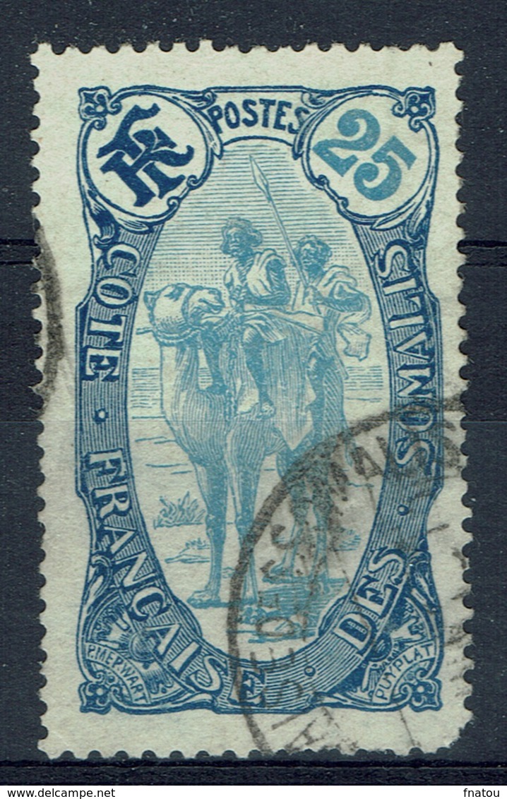 French Somali Coast, 25c., Camel Drivers, 1909, FU - Used Stamps