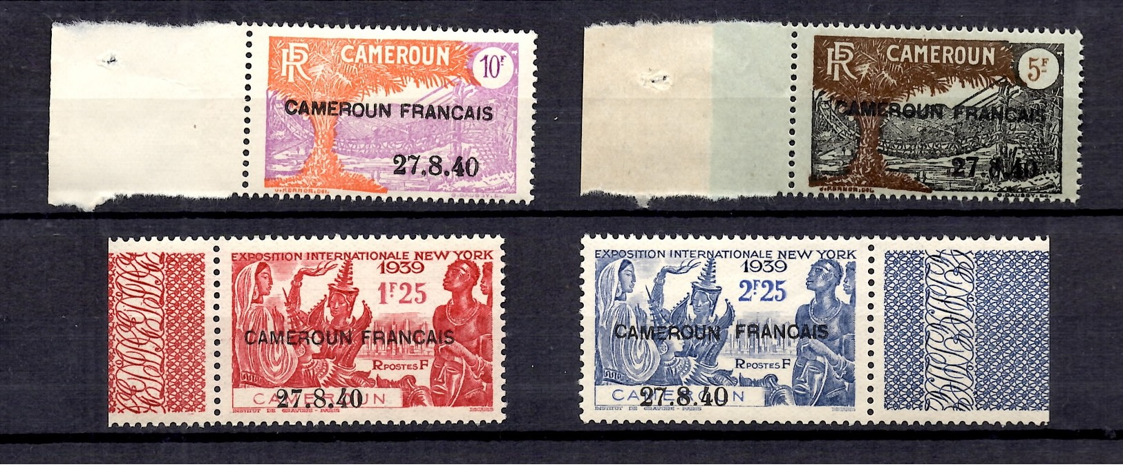 Cameroun France Libre Maury N° 161, N° 162 Et N° 164/165 Neufs ** MNH. B/TB - Neufs