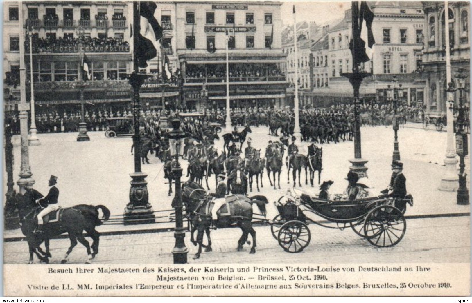 BELGIQUE - BRUXELLES -- Visite De LL MM. Impériales L'Empereur Et L'impératrice D'Allemagne...25 Octobre 1910 - Fêtes, événements