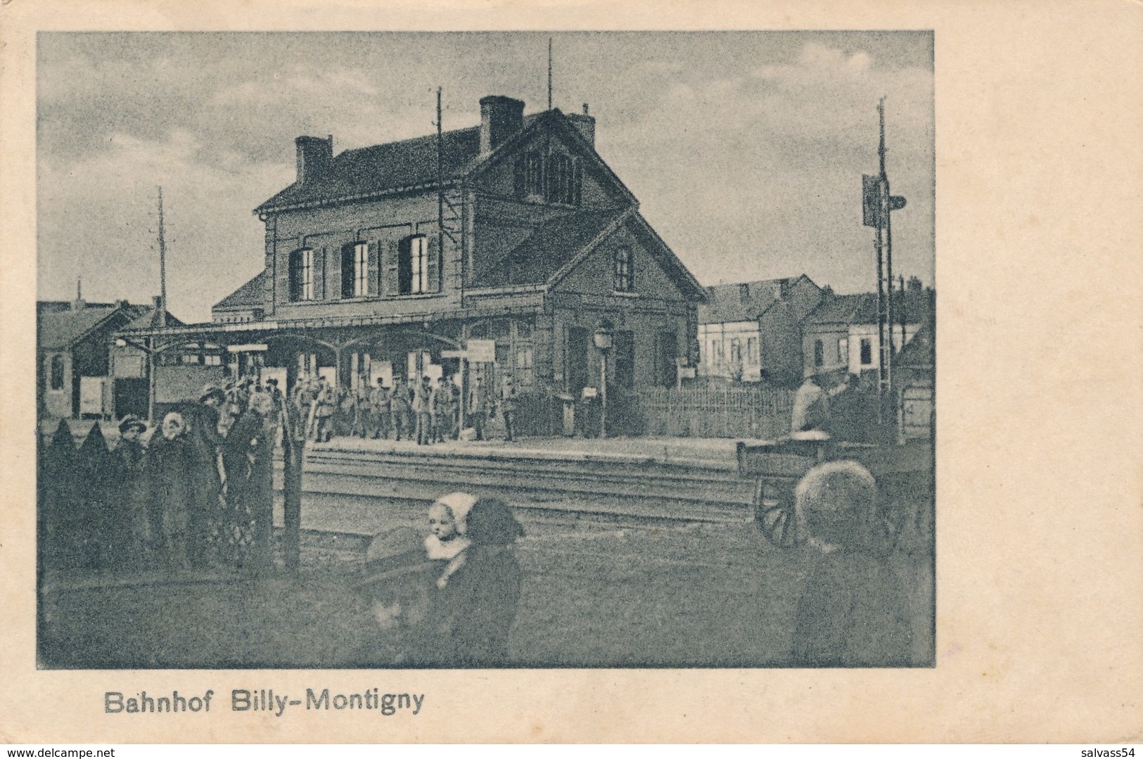 62) BILLY - MONTIGNY : Bahnhof - Gare - Guerre 14-18 - 1.WK - WW1 - Weltkrieg (14.4.1916) - Andere & Zonder Classificatie