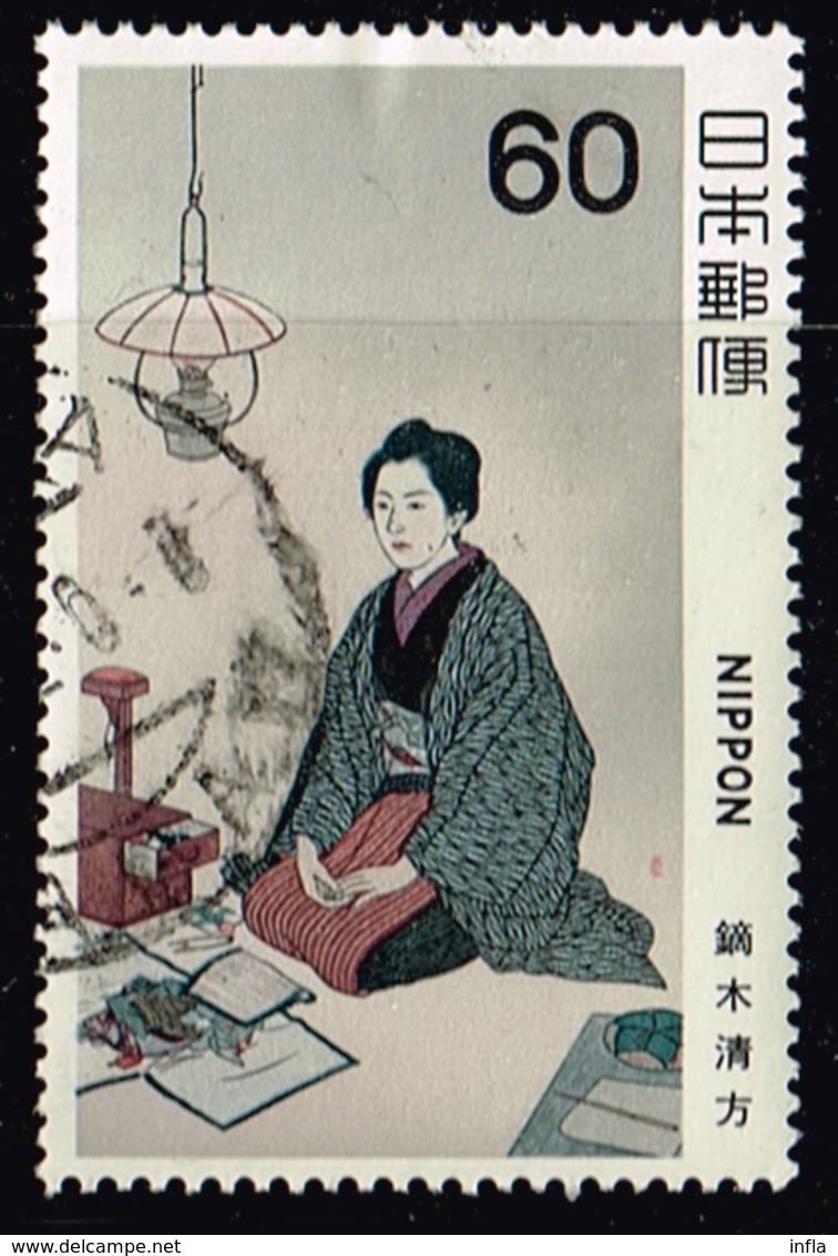 Japan 1981,Michel# 1496 O Portrait Of Ichiyo, By Kiyokata Kaburagi - Usati
