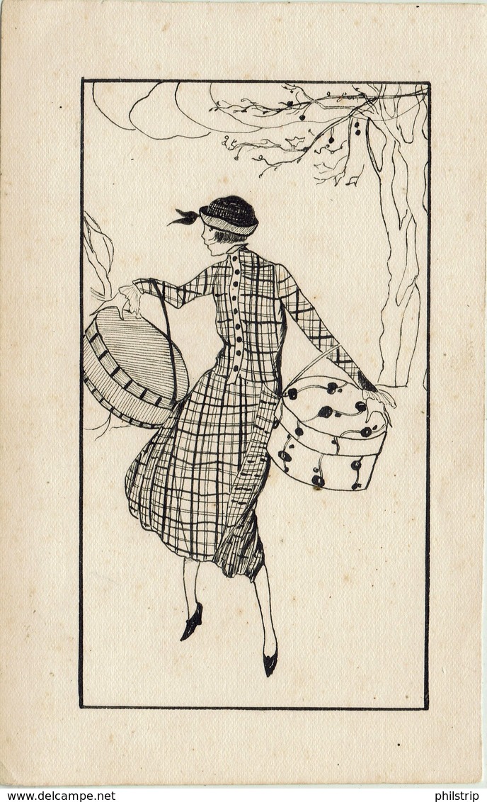 Illustratore - Donna Con Cappelliere - VIAGGIATA IN BUSTA 1921- Rif. 288 Ill. - Otros & Sin Clasificación