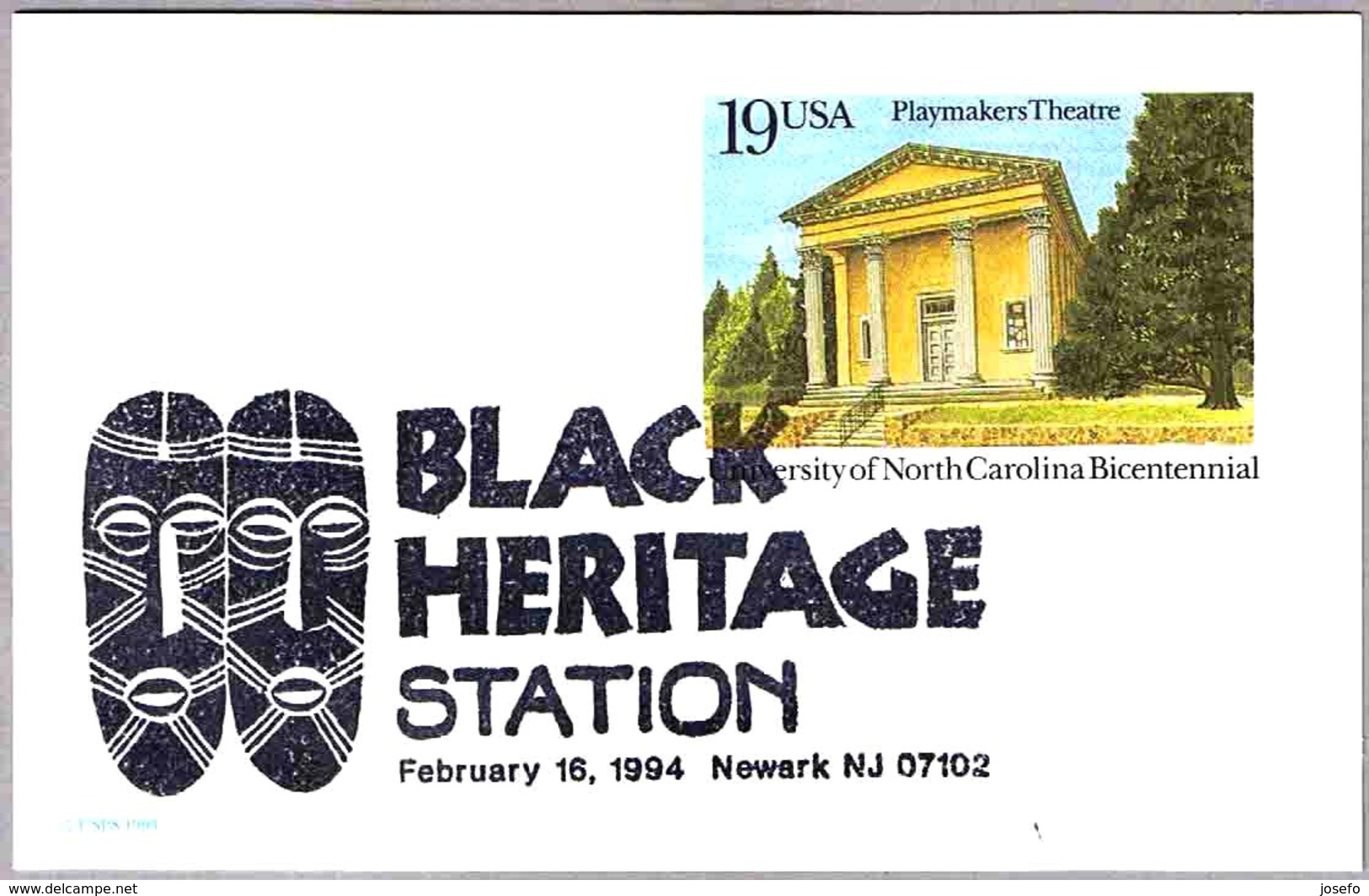 BLACK HERITAGE. MASKS - MASCARAS. Newark NJ 1994 - Otros & Sin Clasificación