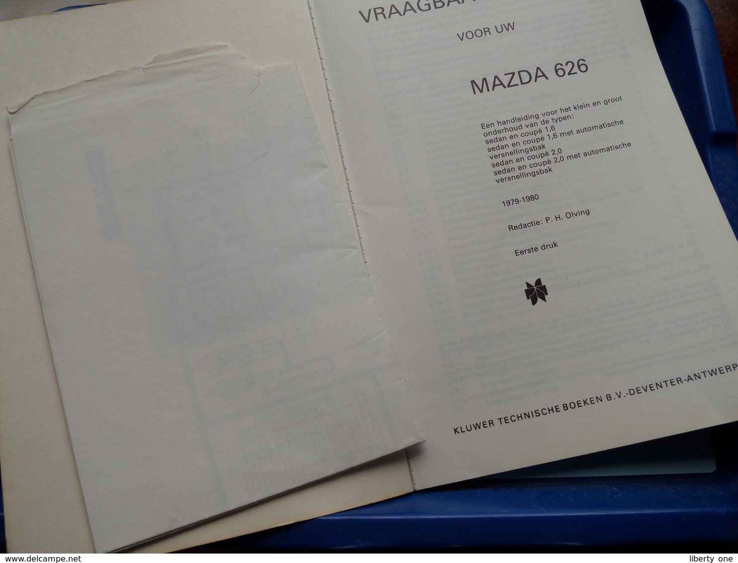 VRAAGBAAK " MAZDA 626 " ( 1979 - 1980) P. H. Olving / Kluwer - 1979/80 ! - Voitures