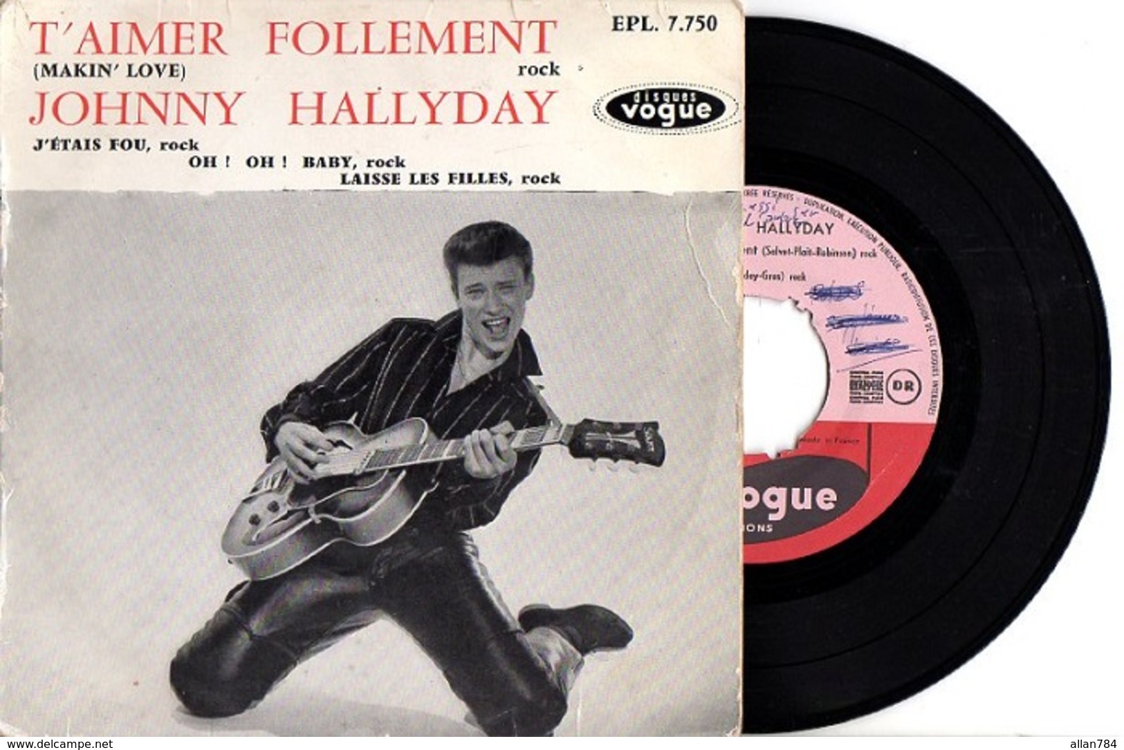 PREMIER EP VOGUE JOHNNY HALLYDAY - 1960 - VOIR DESCRIPTION - - Rock