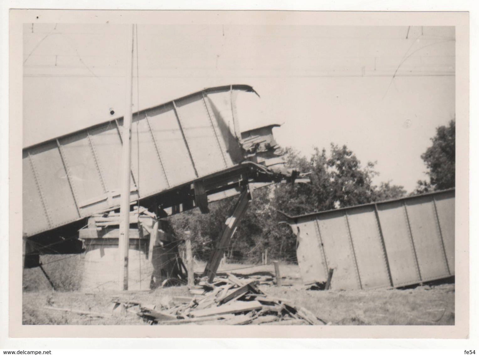 ° 43 ° LAMOTHE ° PONT ° Pont Détruit Et Reconstruction ° Lot De 5 Photos ° - Treni