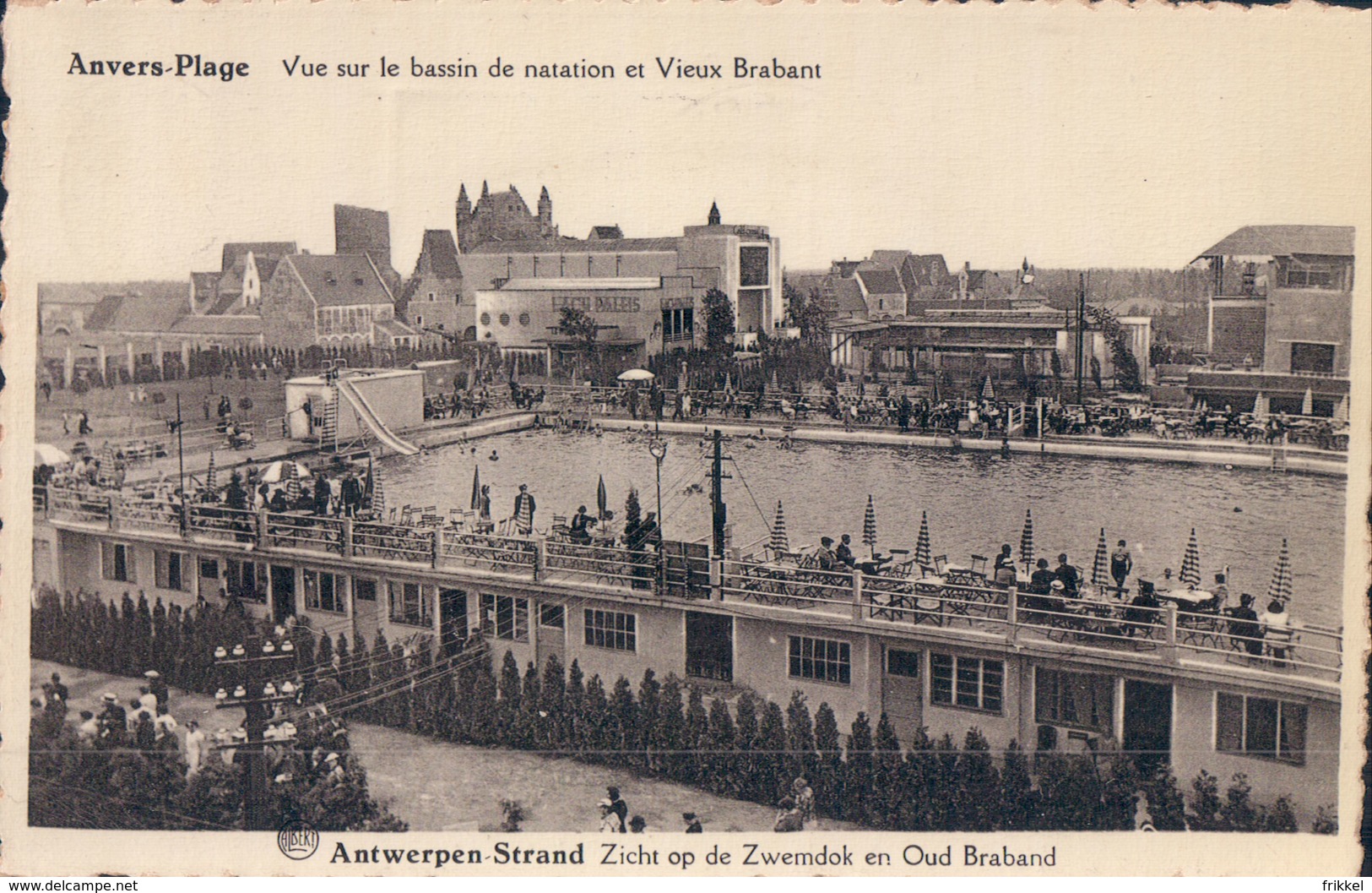 Antwerpen Anvers Strand Zicht Op De Zwemdok En Oud Braband - Antwerpen