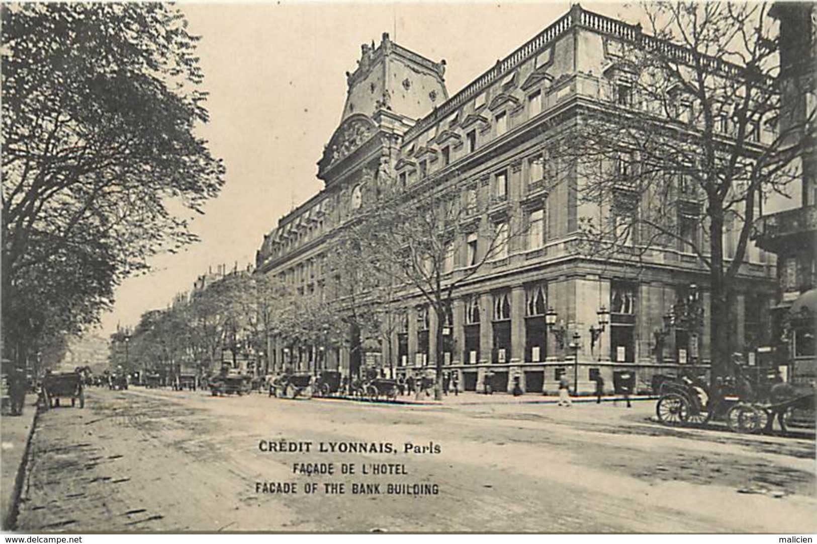 Dpts Div.-ref-AP77- Paris - Credit Lyonnais - Façade De L Hotel - Facade Of The Bank Building - Banque - Banques - - Non Classés