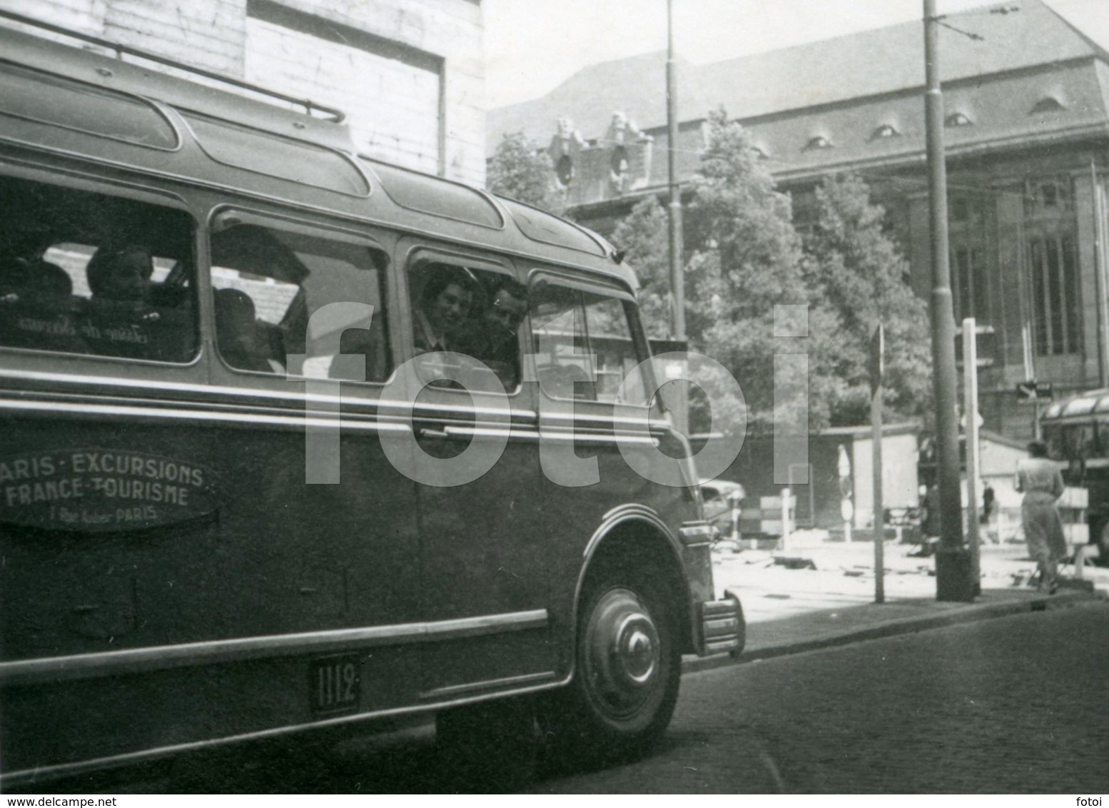 1951 EXCURSIONS TOURISME PARIS FRANCE BUS AUTOBUS COOLSINGEL ROTTERDAM NETHERLANDS HOLLAND PHOTO FOTO - Automobile