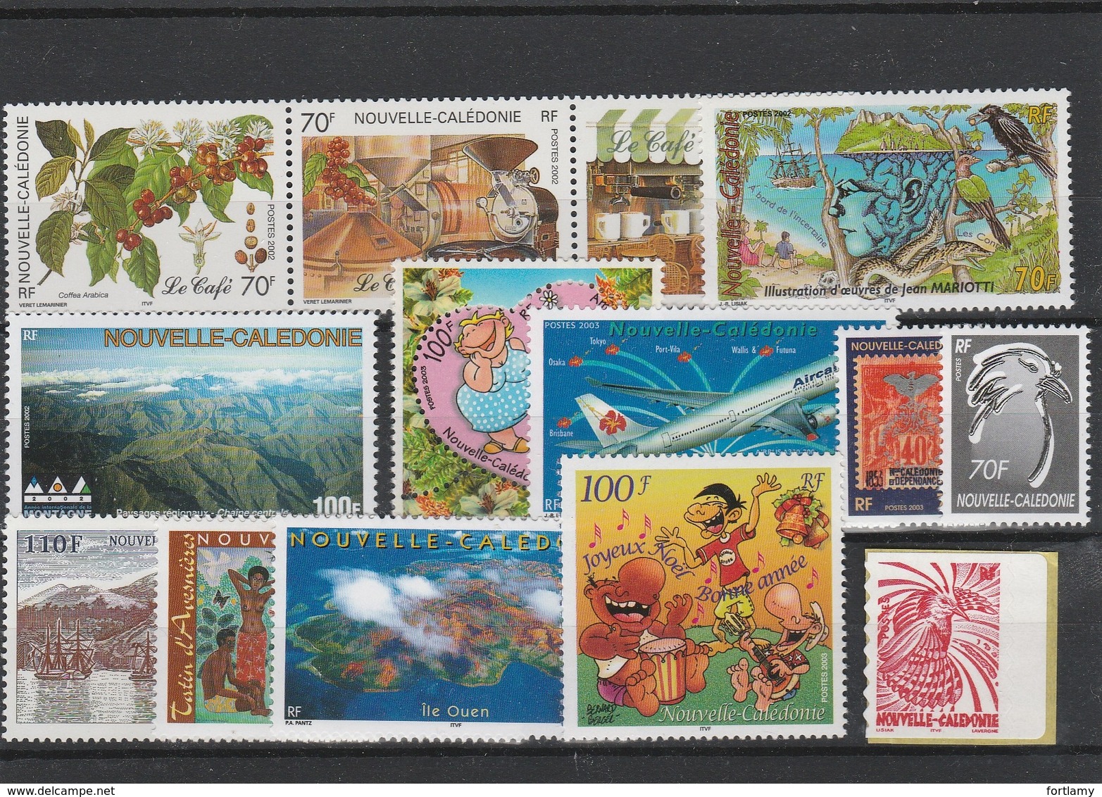 LOT 302 NOUVELLE CALEDONIE N°869-870-871-880-884-902-903-904-906-907-908-909-909A FACIALE ** - Unused Stamps