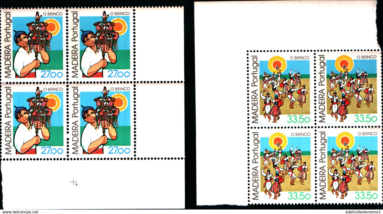 92230) MADEIRA-1982 SERIE ETNOGRAFIA LOCALE In Quartina-MNH** - Otros & Sin Clasificación