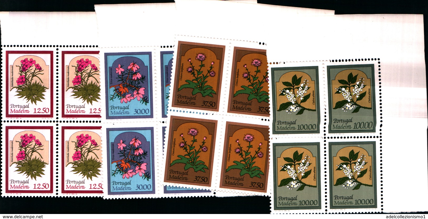 92231) MADEIRA-1983 SERIE FIORI LOCALI In Quartina-MNH** - Other & Unclassified