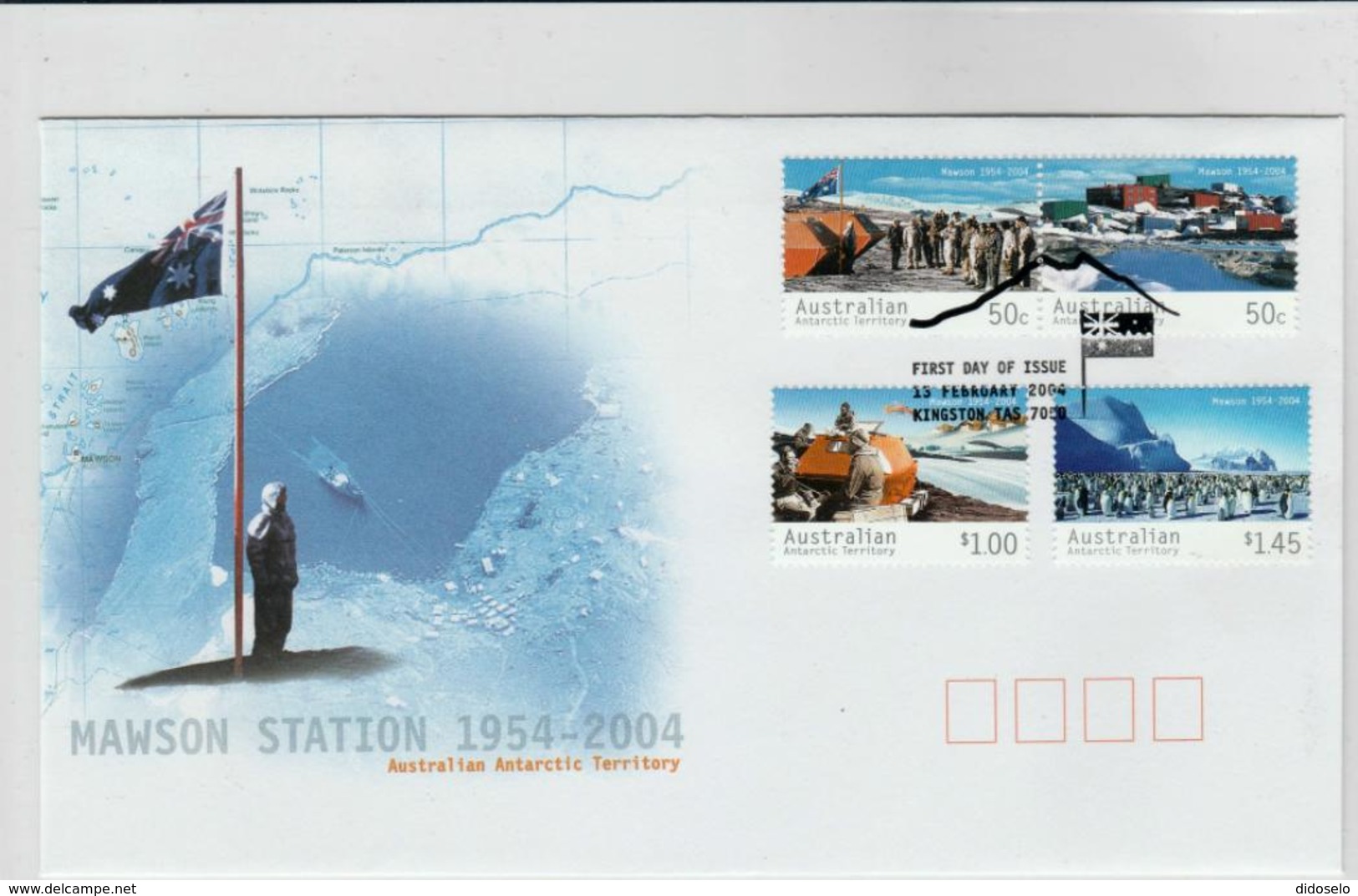 AAT - 2004 - FDC - 50 Years Mawson Station - FDC
