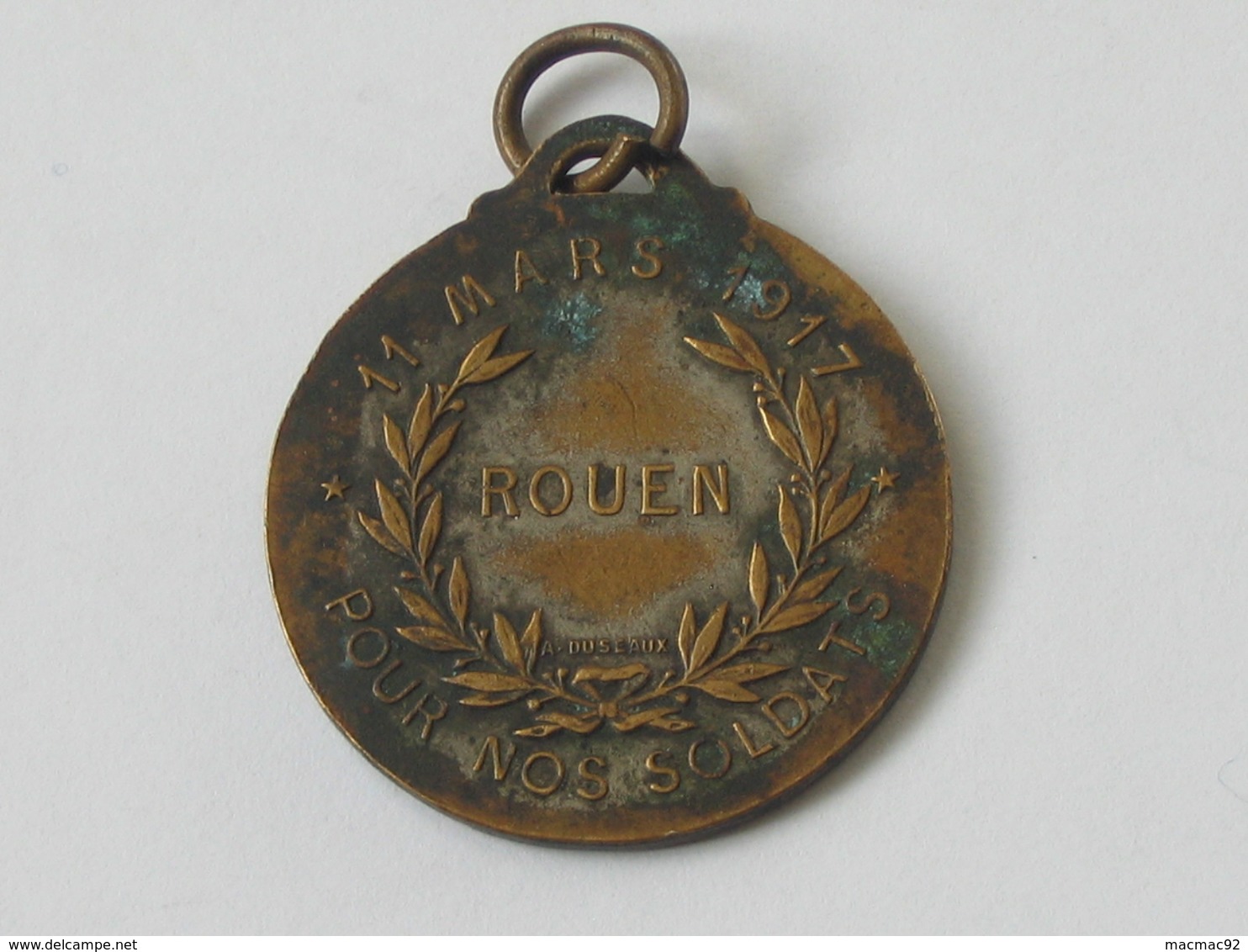 Médaille 11 Mars 1917 - Pour Nos Soldats - ROUEN - Graveur :F.RASUMNY *** EN ACHAT IMMEDIAT **** - 1914-18