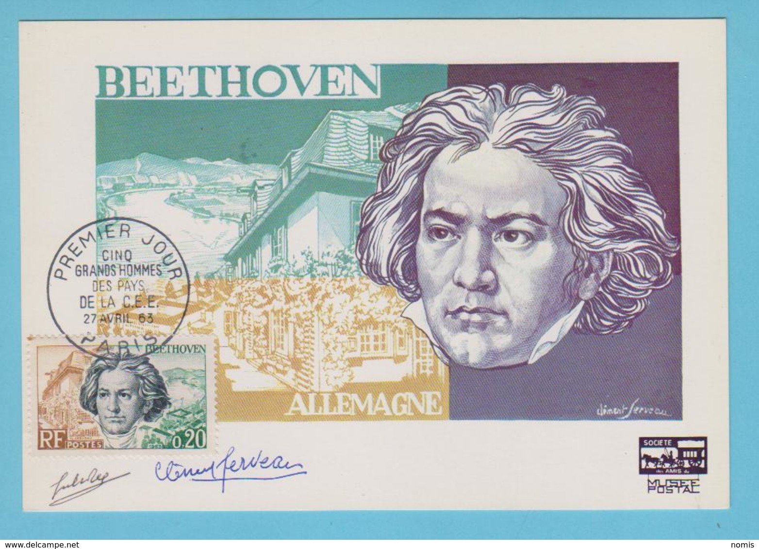 J.M. 31 - Carte Maximum Ou Carte Philatélique - N° 15 - Compositeur - BEETHOVEN - - Musique