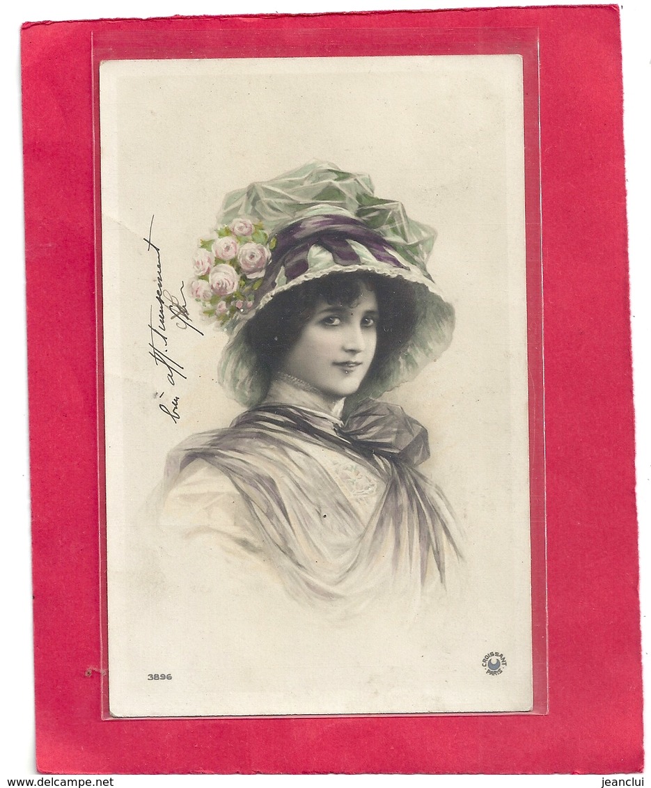 TRES JOLI PORTRAIT DE JEUNE FILLE . CARTE AFFR AU VERSO . 2 SCANES - Femmes