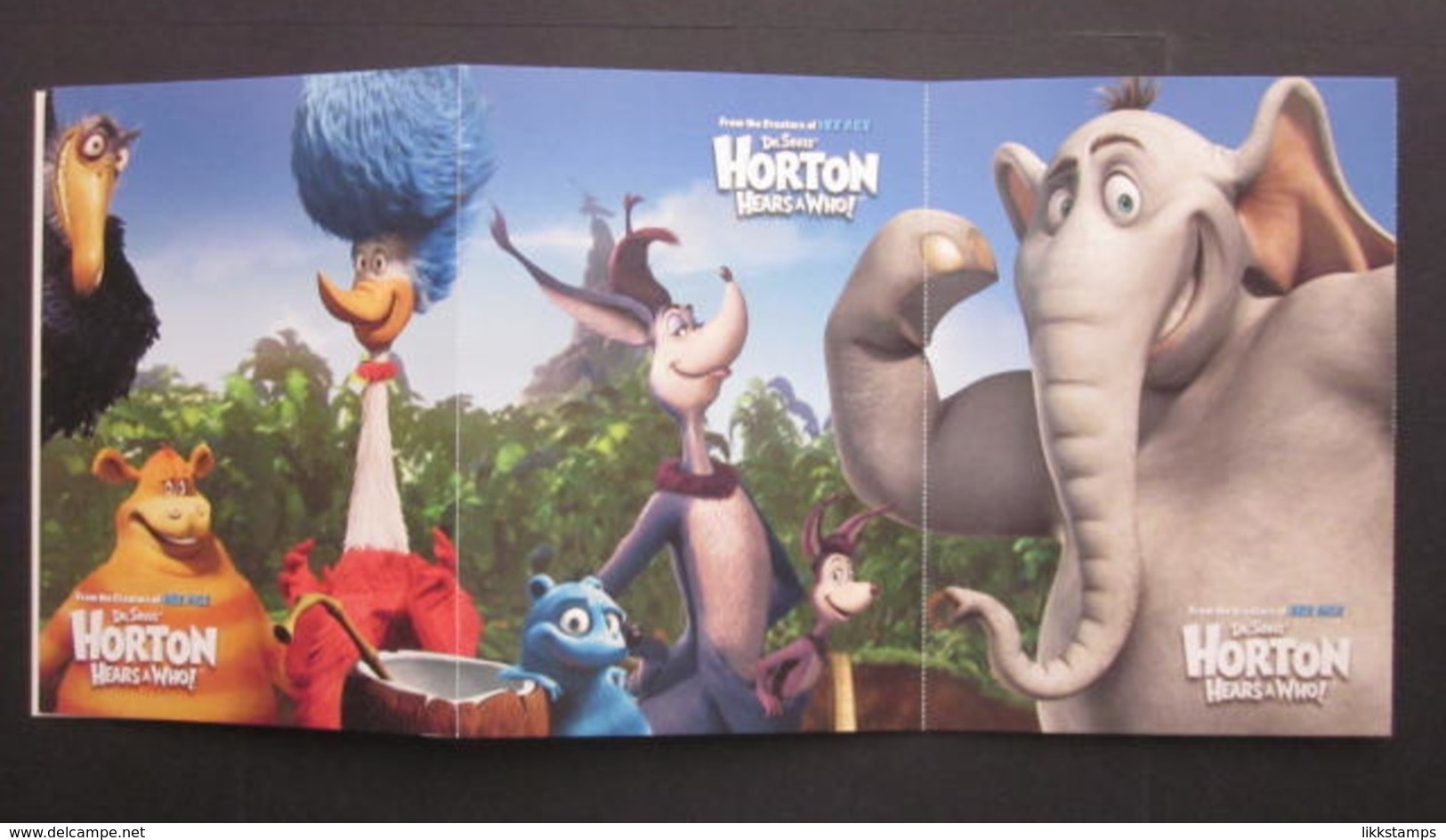 DR. SEUSS' - HORTON HEARS A WHO! PANORAMA OF 6 CARDS IN FOLDER - PROMO SET. #00851 - Märchen, Sagen & Legenden