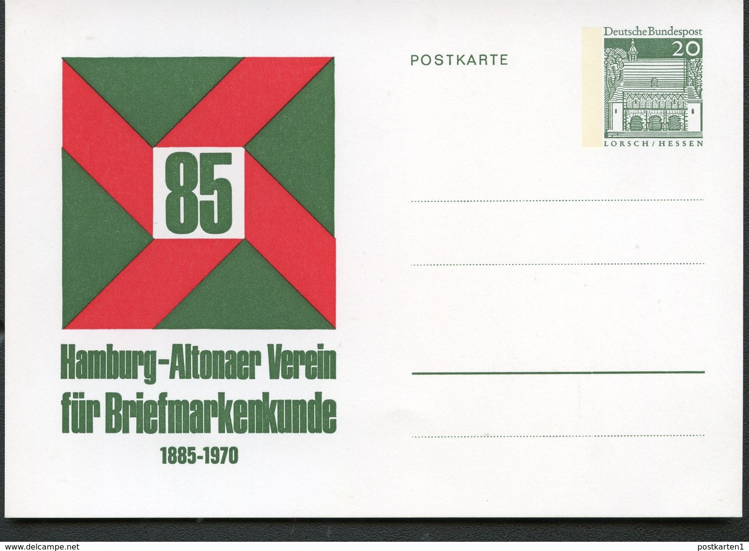 Bund PP38 C2/001 VEREIN HAMBURG-ALTONA 1970 NGK 7,00 € - Cartes Postales Privées - Neuves