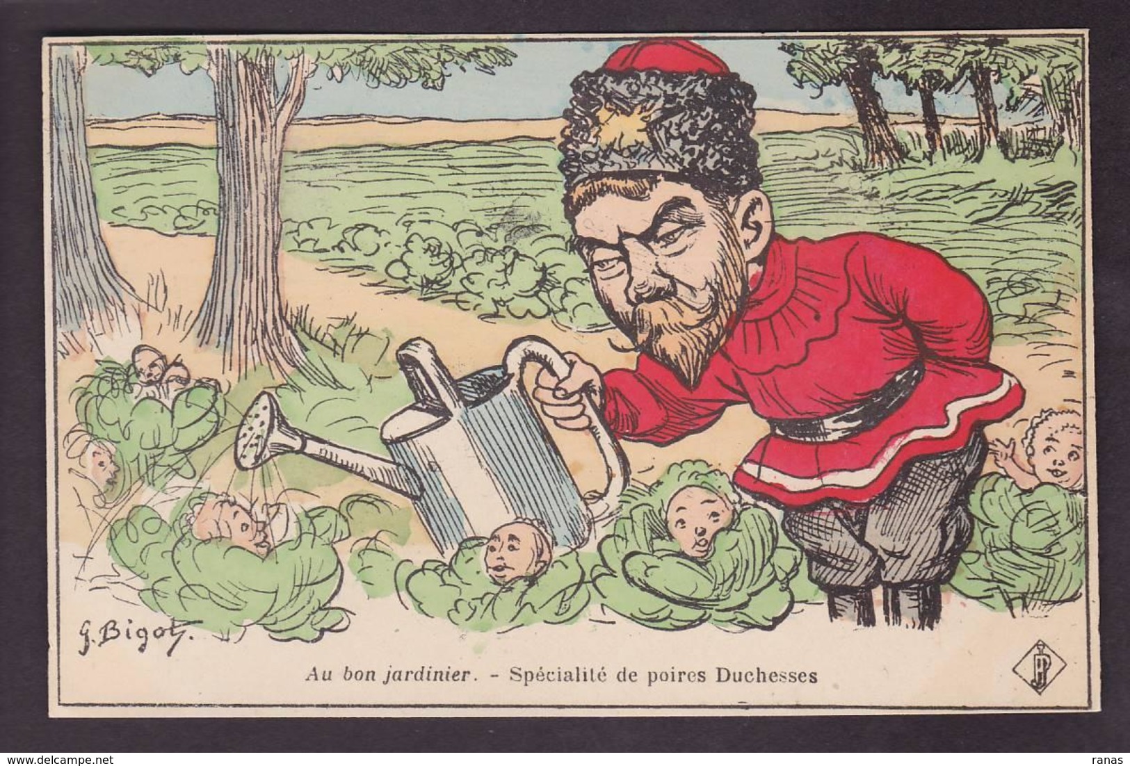 Cpa Bigot Satirique Caricature Non Circulé Russie Le Tsar Nicolas II - Bigot