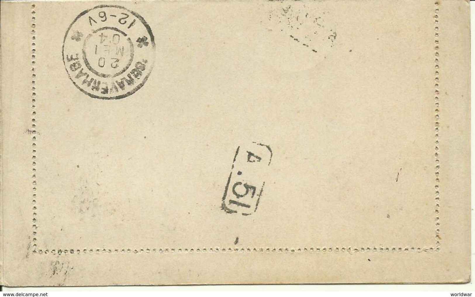 1904  Crète  Carte-Lettre 15c + Timbre 10c De La Canée (Chania - Xania) Vers Den Haag, Hollande  Rare - Sonstige & Ohne Zuordnung