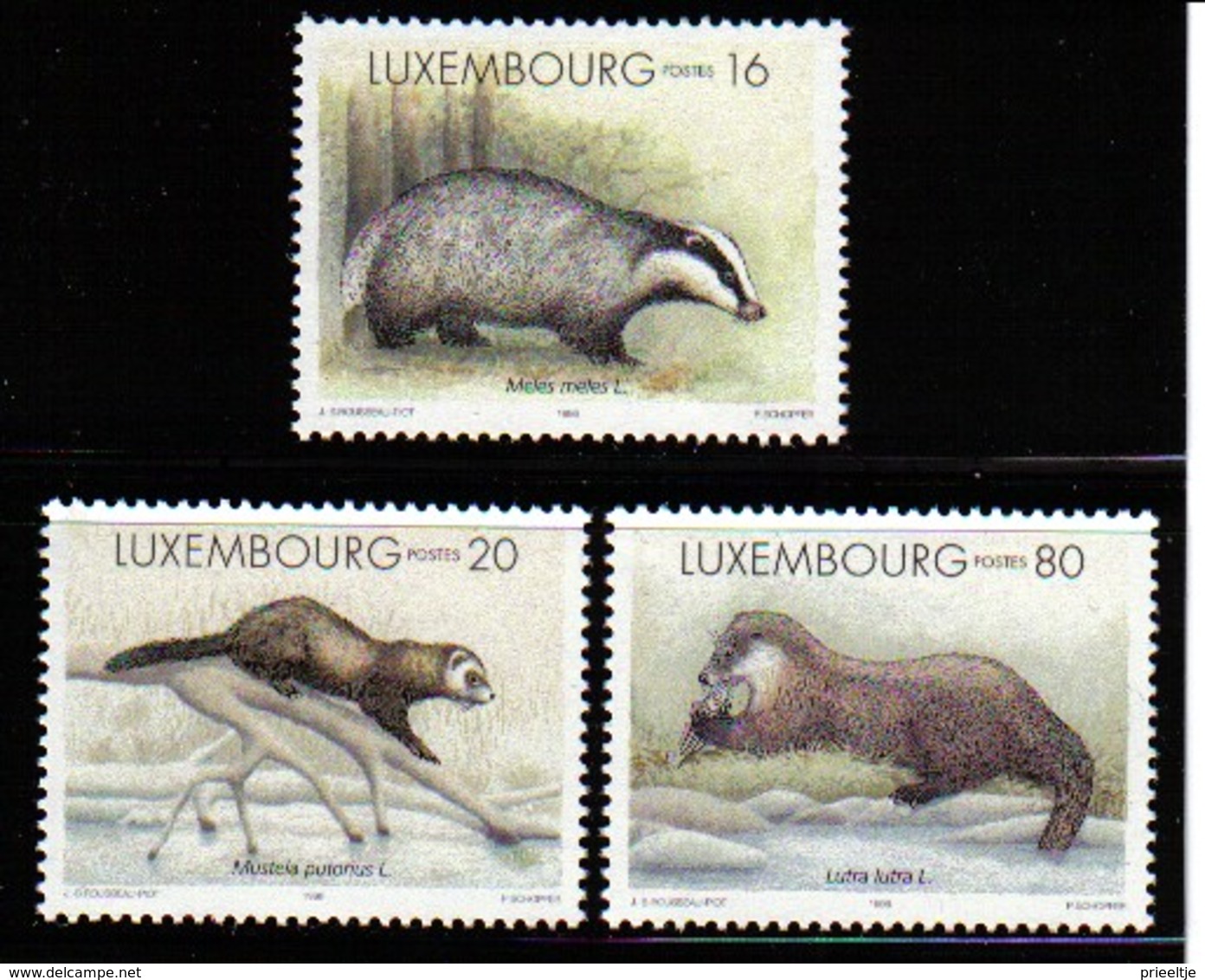 Luxemburg 1996 Fauna Y.T. 1350/1352 ** - Ongebruikt