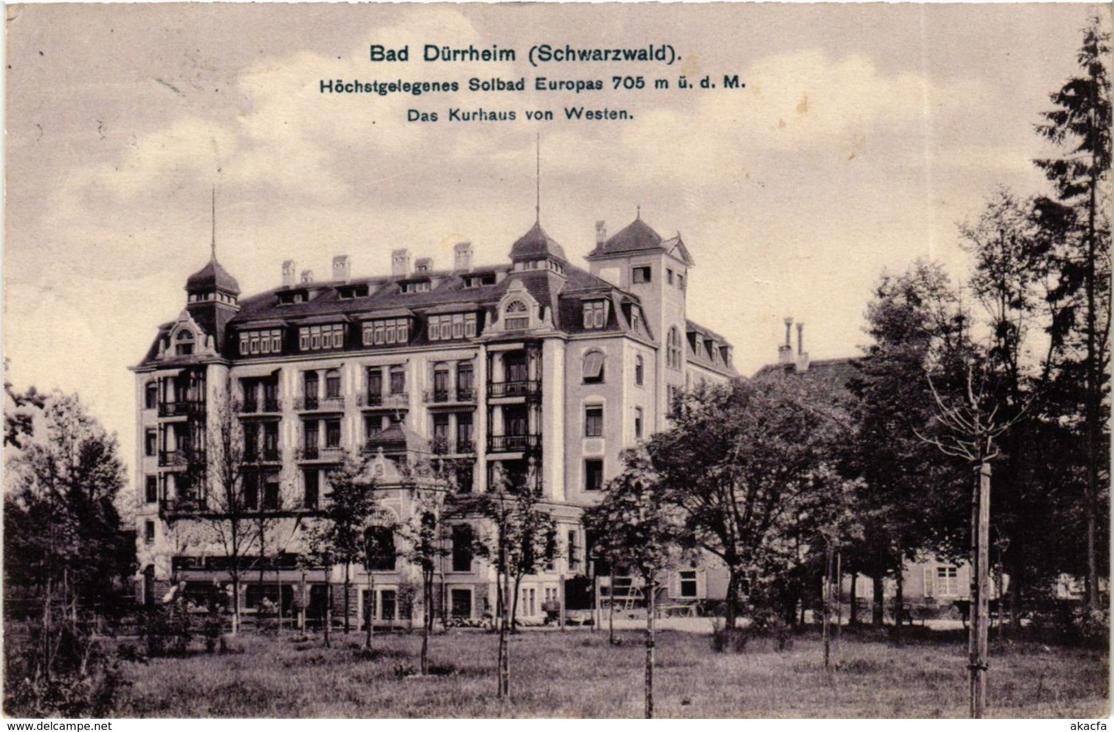 CPA AK Bad Durrheim Das Kurhaus Von Westen GERMANY (934873) - Bad Duerrheim