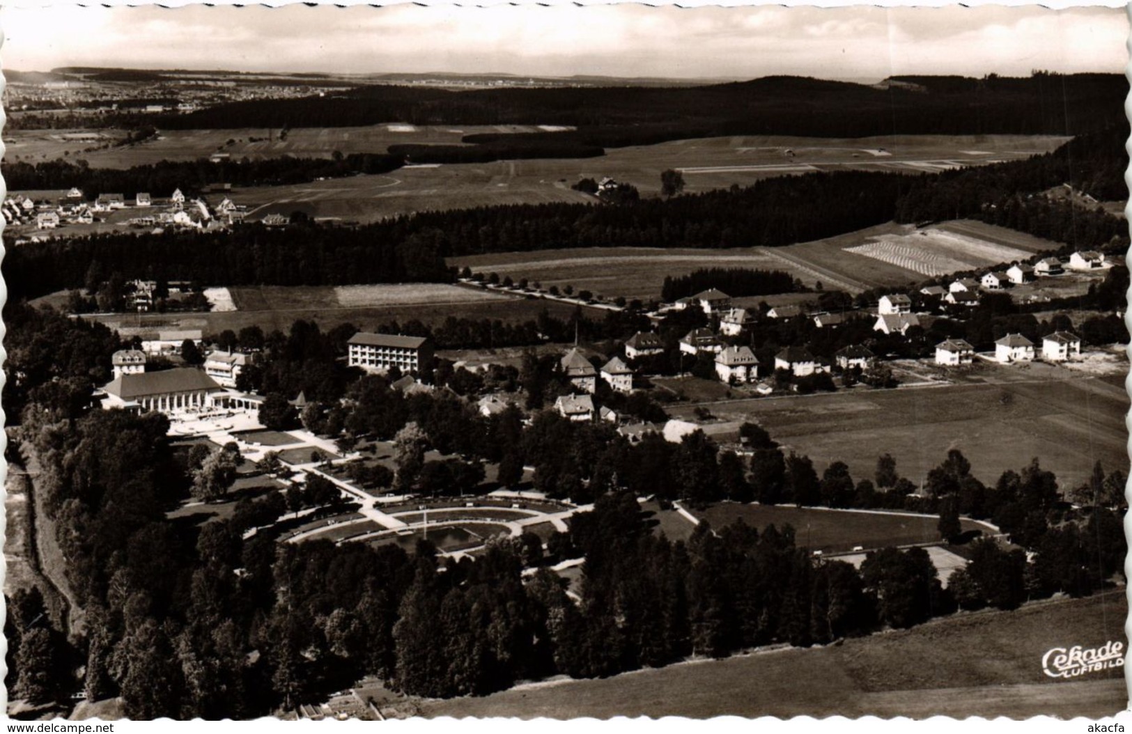 CPA AK Bad Durrheim Luftaufnahme Des Kurviertels GERMANY (934886) - Bad Duerrheim