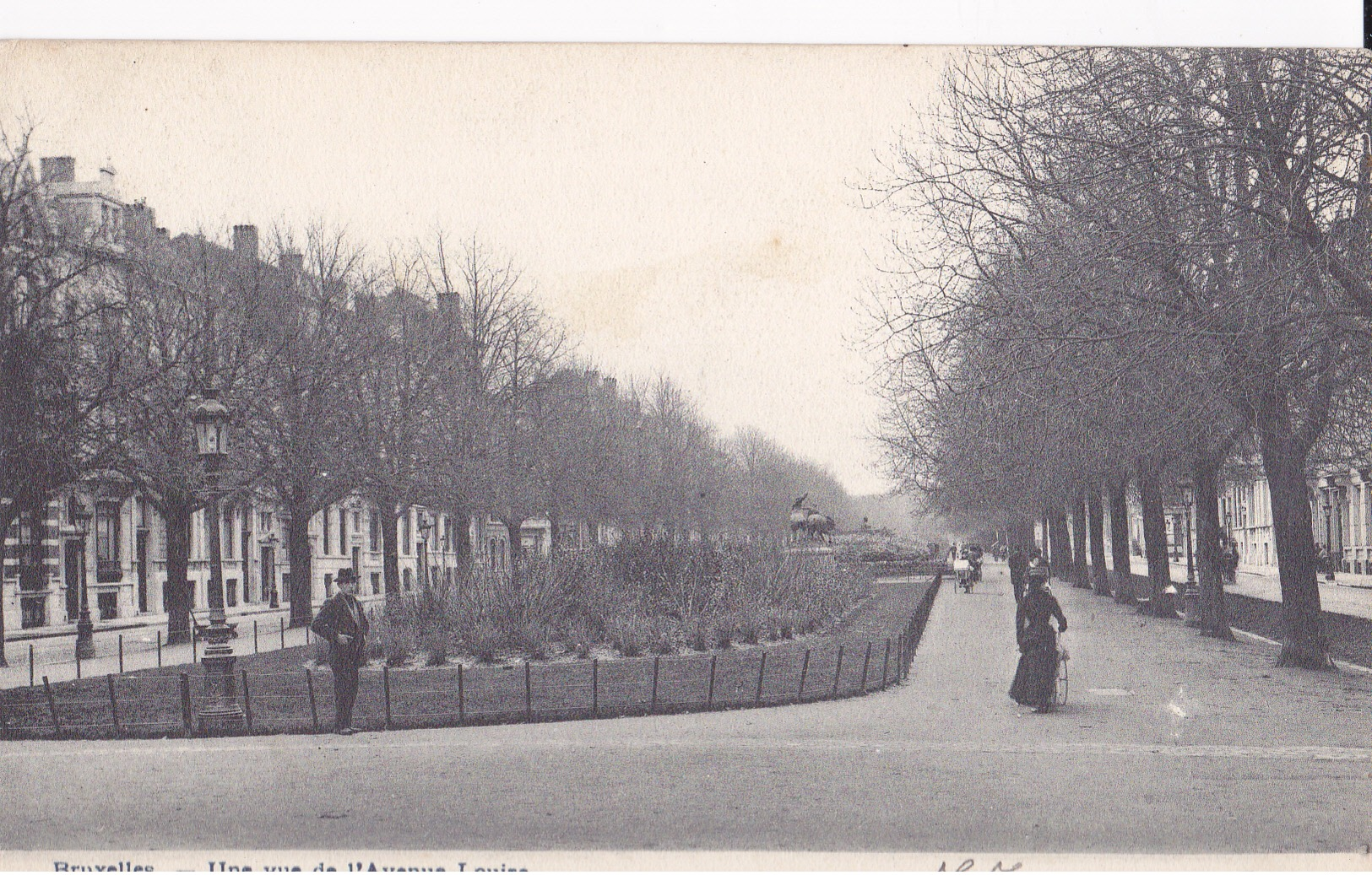 Bruxelles-Une Vue De L'Avenue Louise 1907 - Avenues, Boulevards