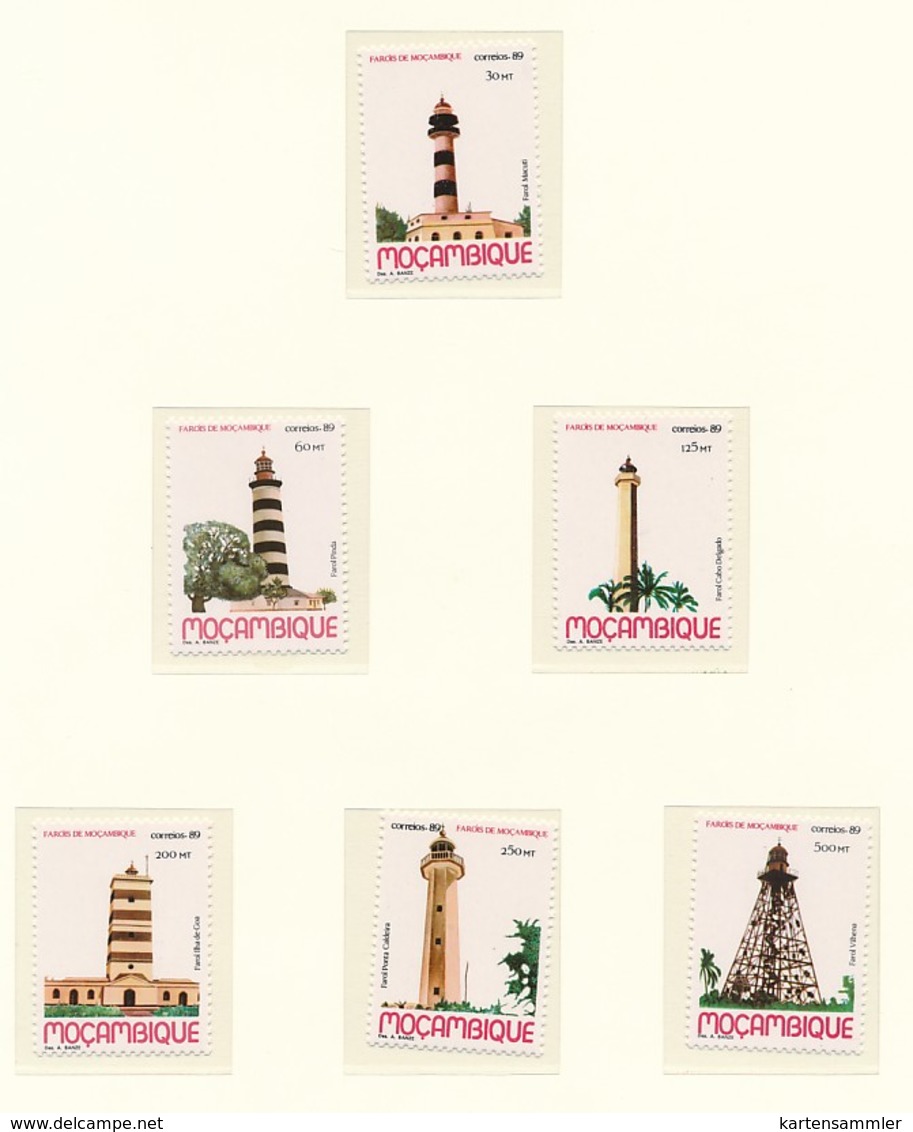 MOSAMBIQUE Mi. Nr. 1122-1127  Leuchttürme - Siehe Scan- MNH - Leuchttürme