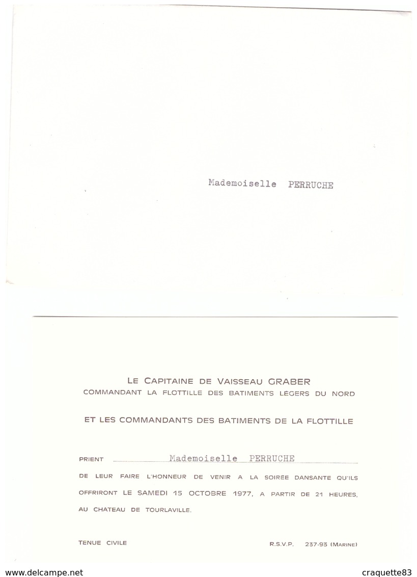 LE CAPITAINE DE VAISSEAU GRABER COMMT LA FLOTILLE DES BATIMENTS LEGERS DU NORD ET CMMT BATIMENTS FLTILLE 1977 - Documents