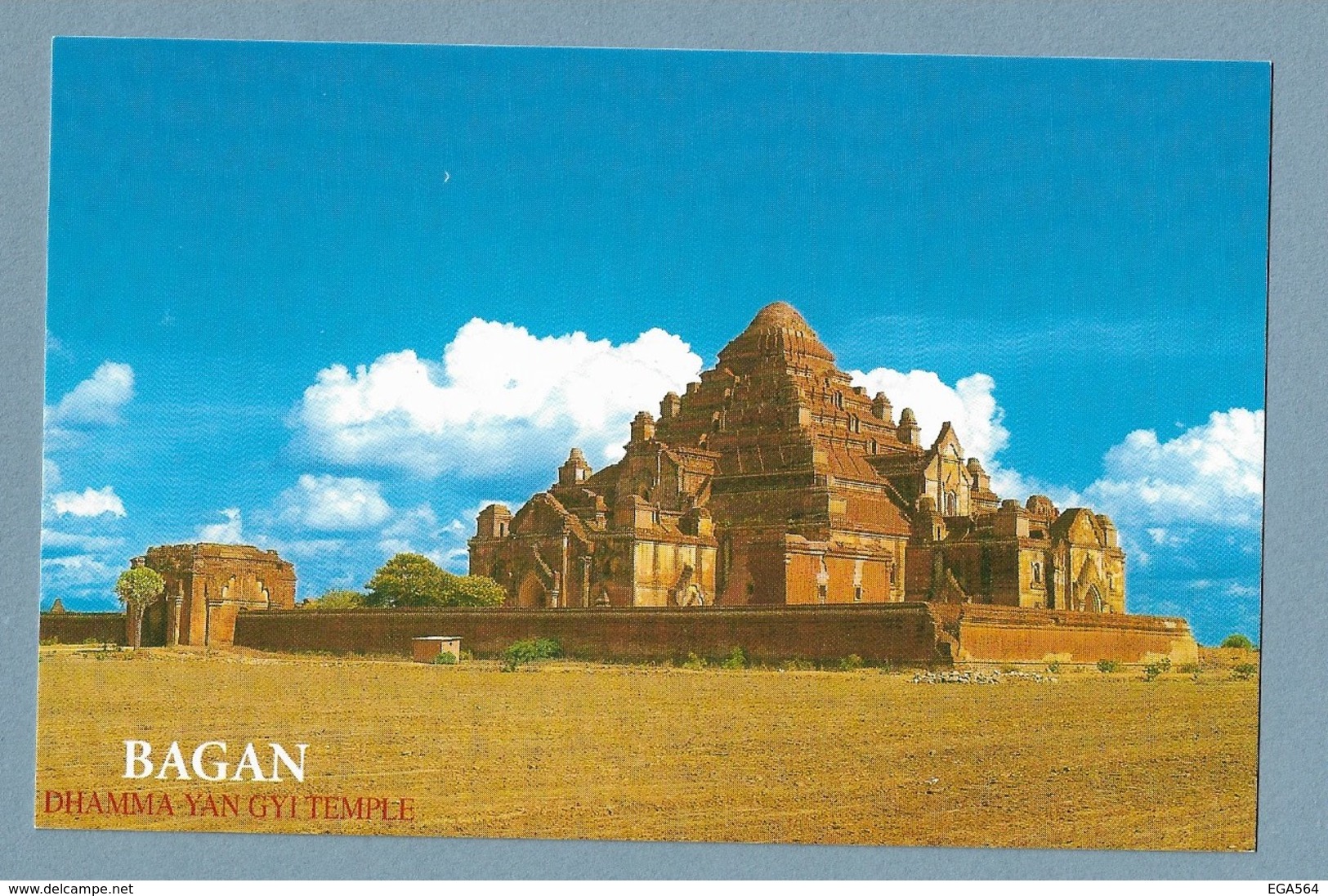 19 - Birmanie - Temple " DHAMMA YAN GYI " - Bagan- ( Carte écrite ) - Myanmar (Burma)