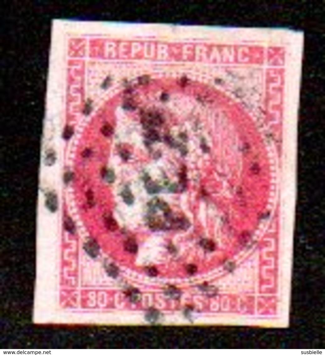 FRANCE  - N° 49  -  Obl AMBULANT     PE 2°   "PARIS EVIAN - 1870 Emission De Bordeaux