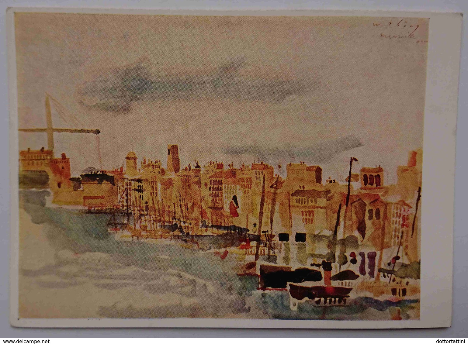 WILHELM THONY (1888-1949) - Marseille, Alter Hafen  - Art  NV BA2 - Pintura & Cuadros