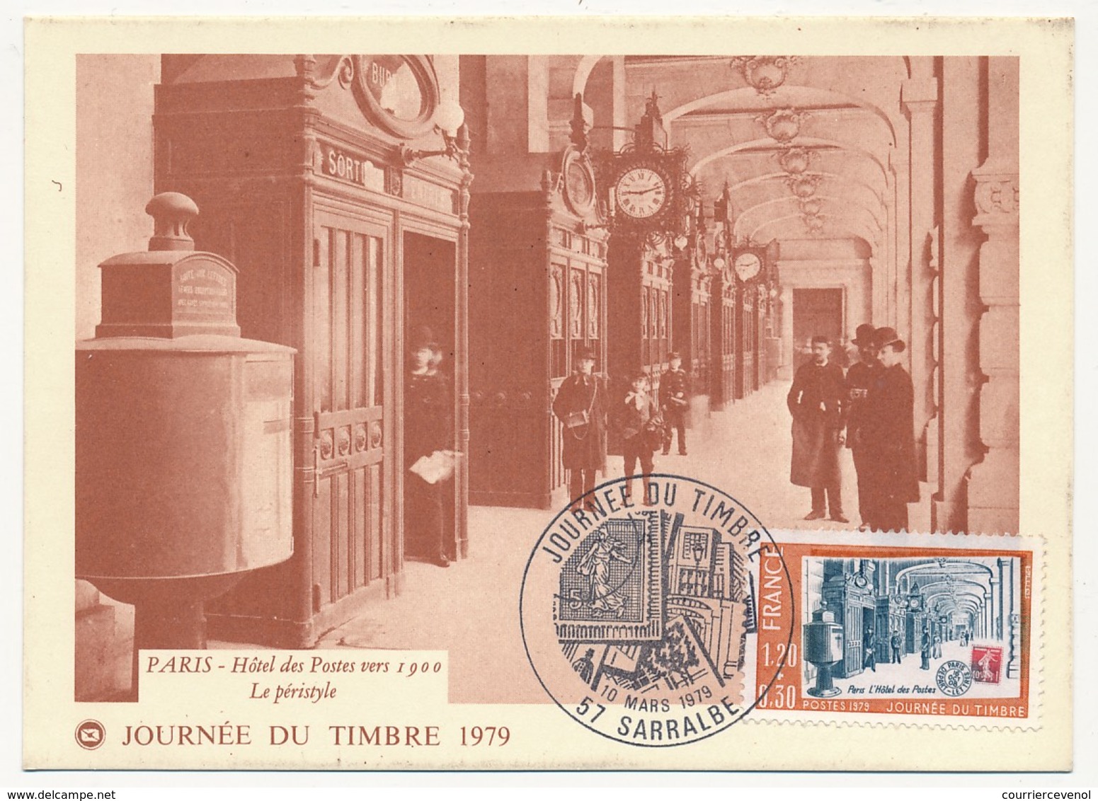 FRANCE - Carte Fédérale - Journée Du Timbre 1979 (Hotel Des Postes) - 57 SARRALBE - Journée Du Timbre