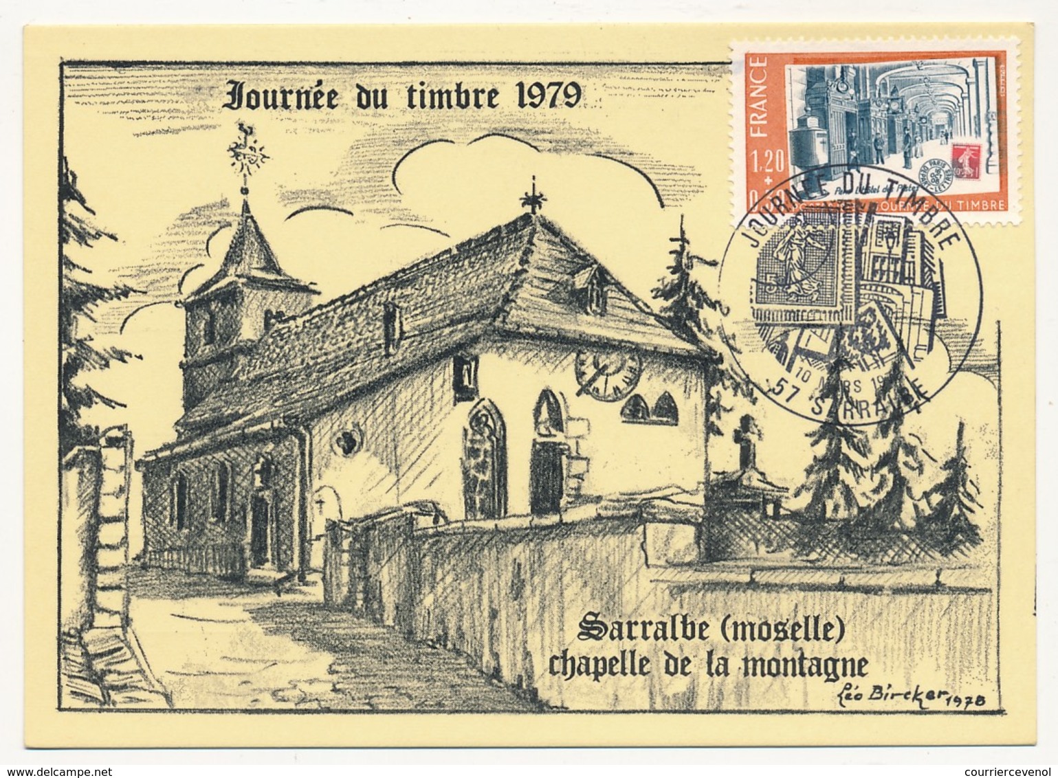 FRANCE - Carte Locale - Journée Du Timbre 1979 (Hotel Des Postes) - 57 SARRALBE - Tag Der Briefmarke