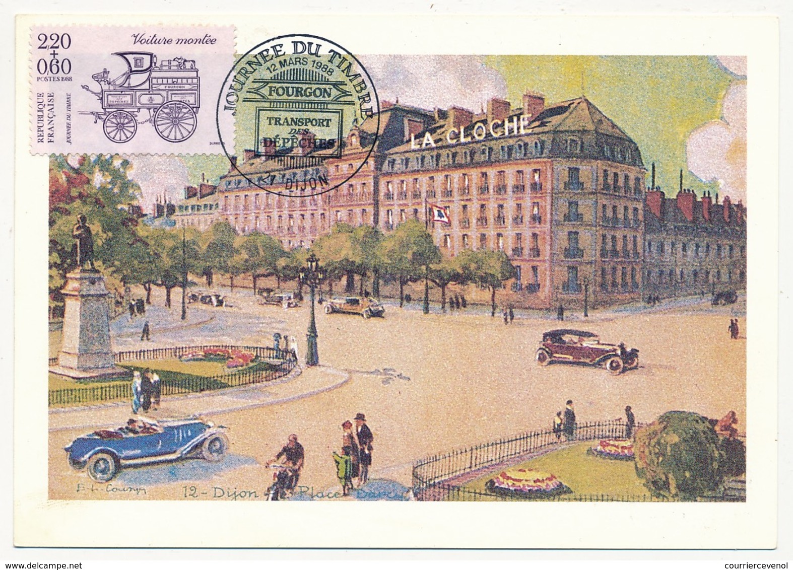 FRANCE - Carte Locale Privée 1988 (Transport Des Dépêches) 21 DIJON - Tag Der Briefmarke