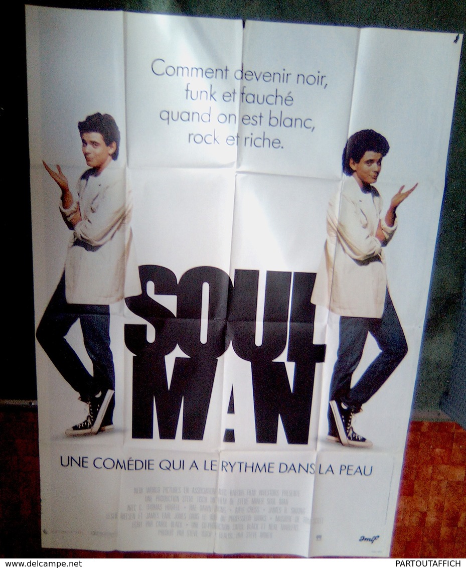 Aff Cine Orig SOUL MAN (1986) 120x160cm James Earl Jones Leslie Nielsen - Plakate & Poster