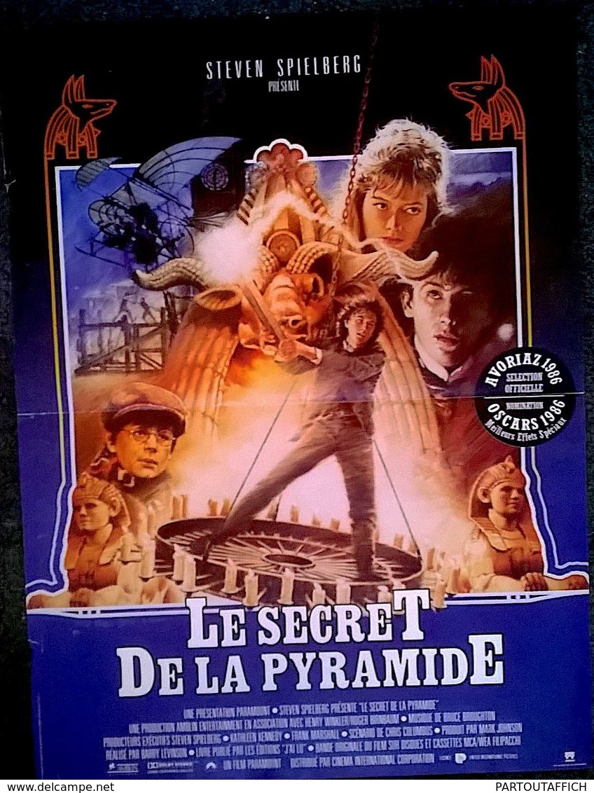 Aff Cine Orig LE SECRET DE LA PYRAMIDE 40X60 Spielberg Barry Levinson 1985 - Plakate & Poster