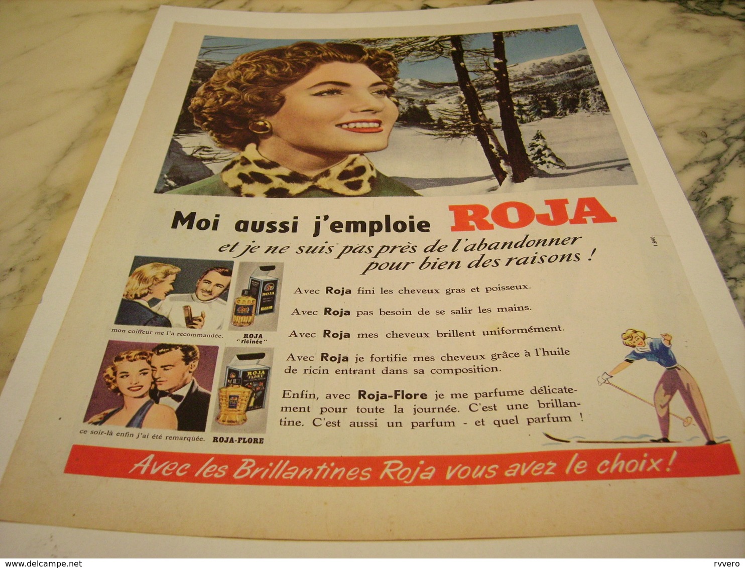 ANCIENNE PUBLICITE MOI AUSSI J EMPLOIS   ROJA  1955 - Autres & Non Classés