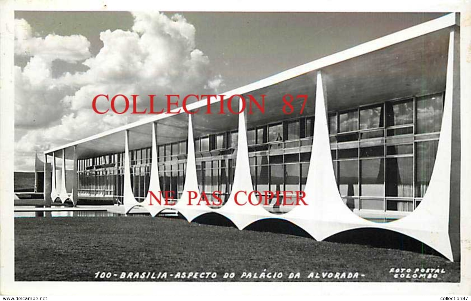 BRAZIL ☺♦♦ BRASILIA < ASPECTO Do PALACIO Da ALVORADA - PALAIS Du GOUVERNEMENT - REAL PHOTOGRAPH POSTCARD 1960 - BRESIL - Brasilia