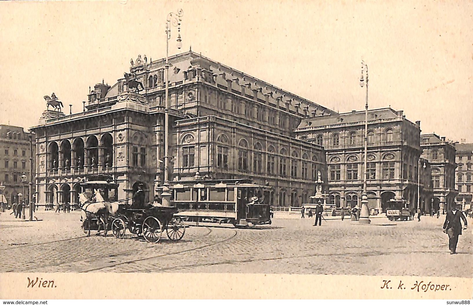 Wien - K K  Hofoper (animation, Tram Tramway, B K W I) - Vienna Center