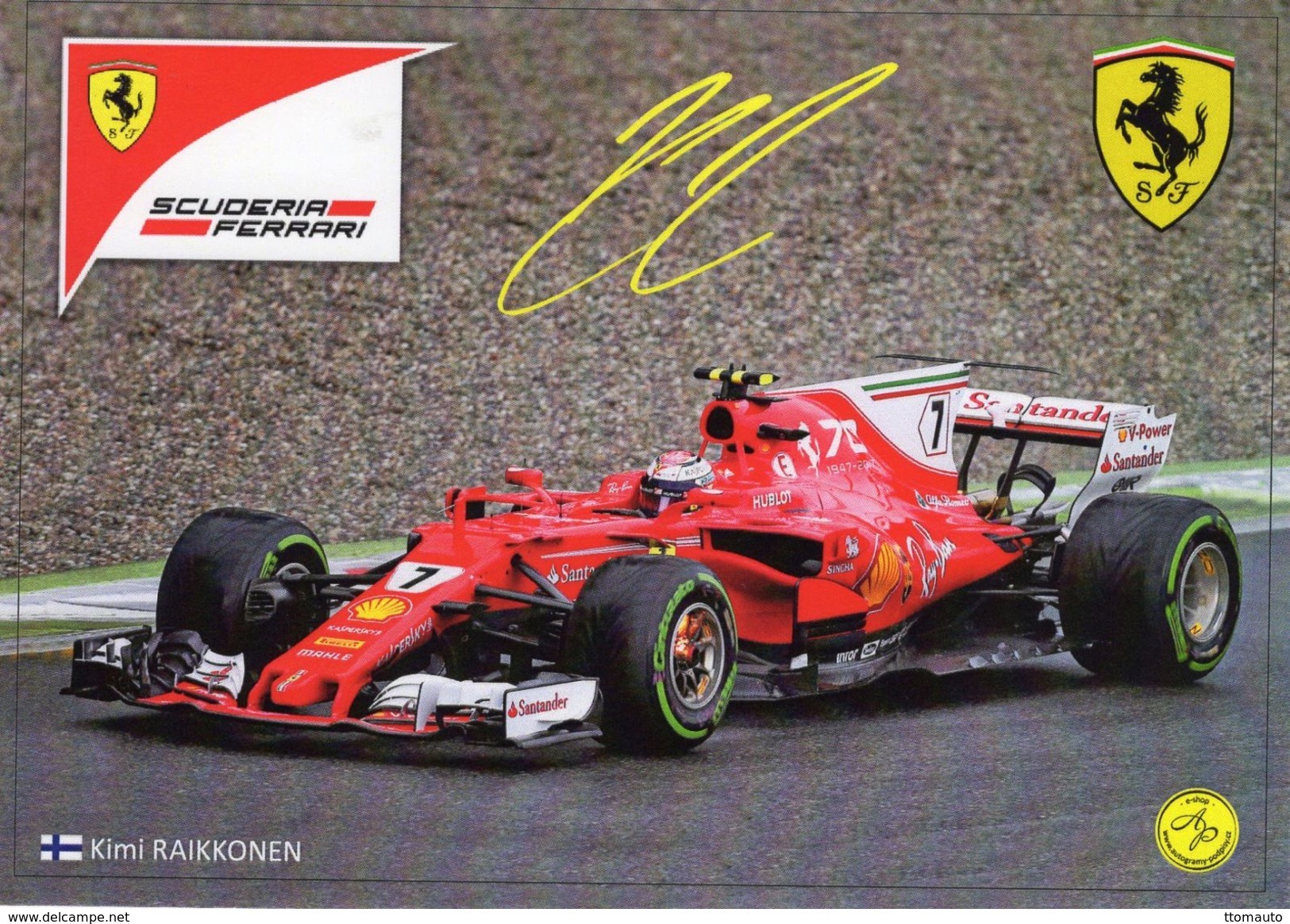 Kimi Raikkonen  -  Ferrari SF70H  -  Formule 1  2017   -  Carte Promo - Grand Prix / F1