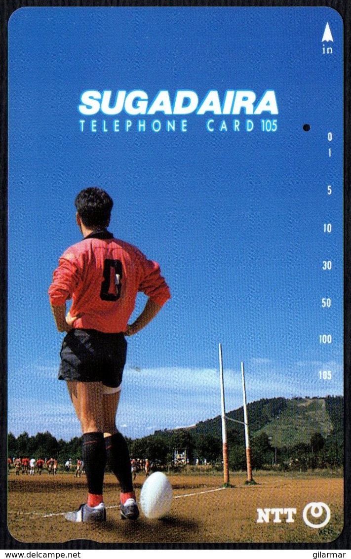 JAPAN - SUGADAIRA - RUGBY - NTT TELEPHONE CARD 105 - USED - Sport