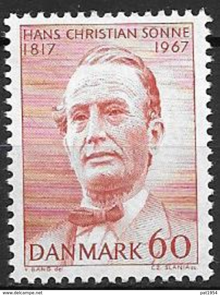 Danemark 1967 N° 475 Neuf** Hans Christian Sonne - Nuovi