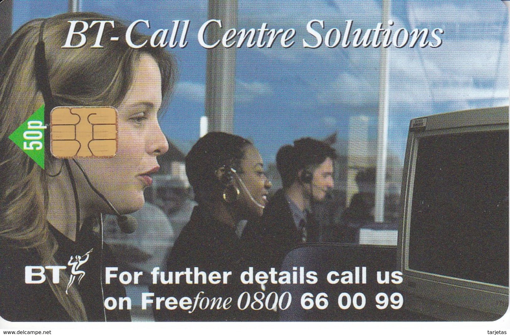 TARJETA DEL REINO UNIDO DE BT-CALL CENTRE SOLUTIONS  (NUEVA-MINT) - BT Promociónales