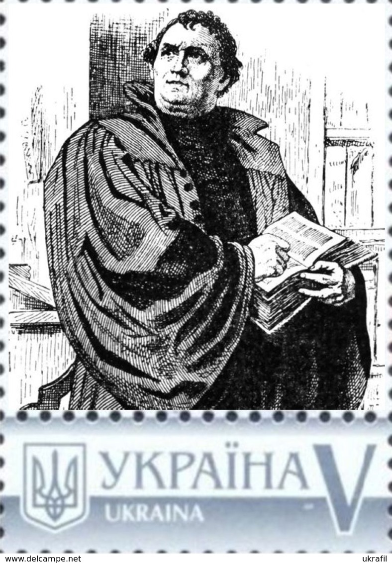 Ukraine 2018, Protestant Reformation, Martin Luther, 1v - Ucraina