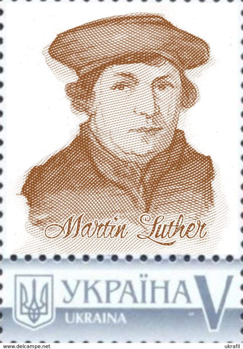 Ukraine 2019, Protestant Reformation, Martin Luther, 1v - Ukraine