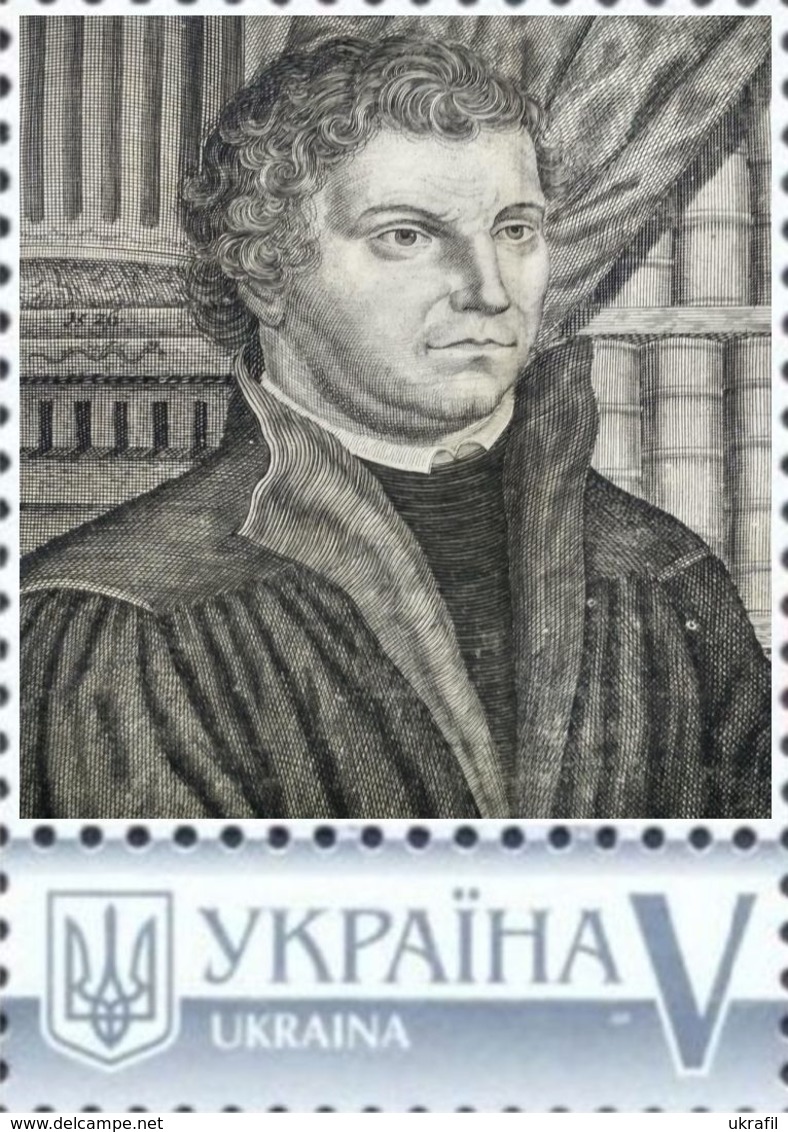 Ukraine 2019, Protestant Reformation, Martin Luther, 1v - Ukraine